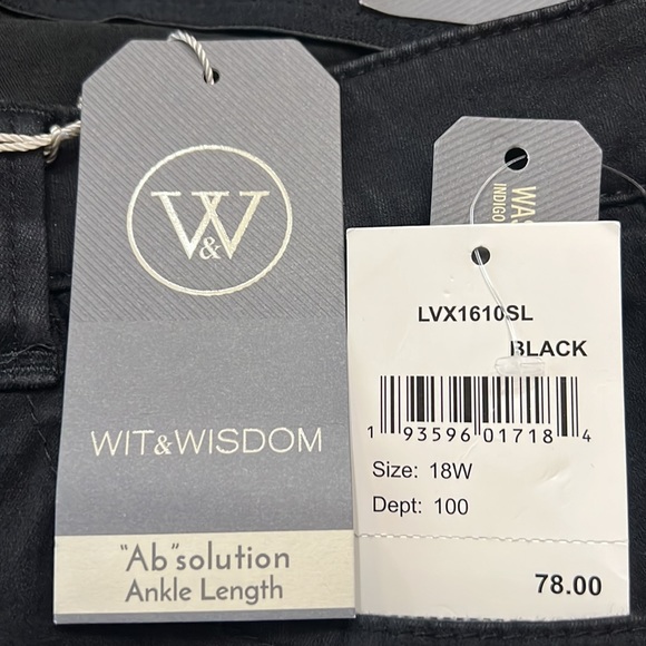 Wit & Wisdom Black “Ab” Solution Ankle Length Jeans - Picture 9 of 13